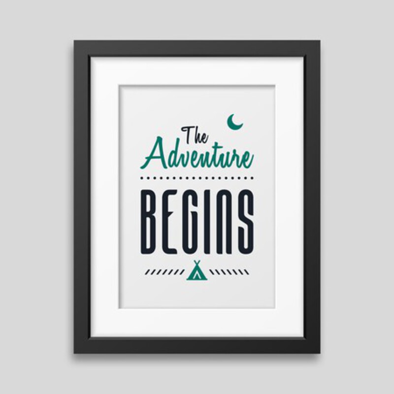 The adventure begins Framed poster The adventure begins Framed poster